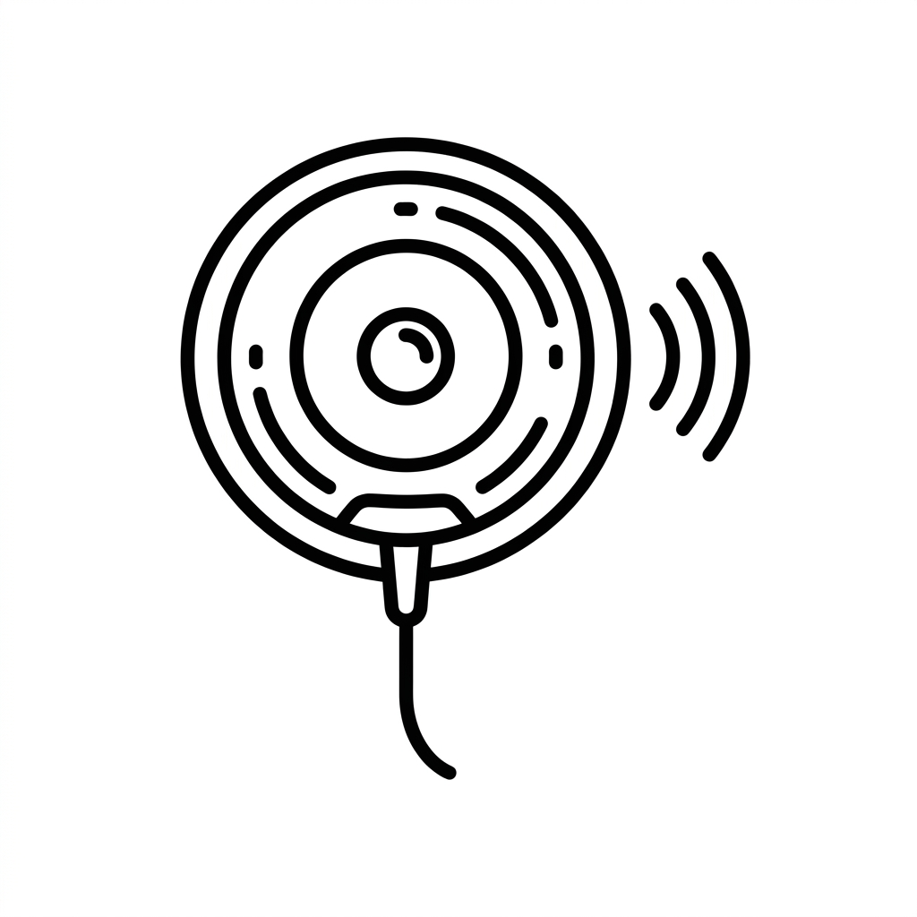 Wireless charging pad with signal waves and connected cable